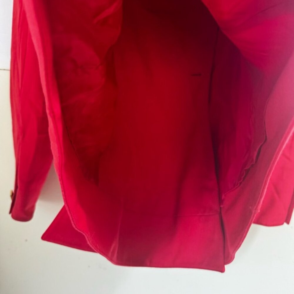 CLAUDE MONTANA Vintage 80s Tailored Blazer Jacket Futuristic Top Rare Red Wool 8 - Picture 9 of 16